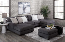 Load image into Gallery viewer, 6000 Gray Fabric Sectional without Ottoman