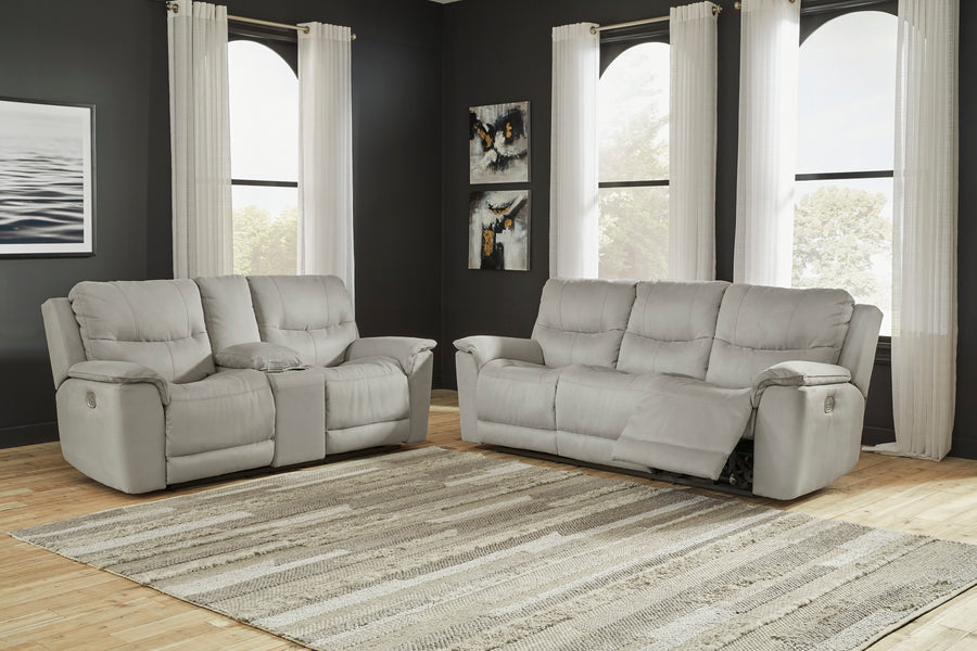 Next-Gen Gaucho Fossil POWER Reclining Sofa and Loveseat 60806