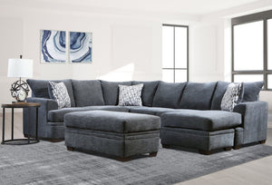 Gray Fabric Sectional 681