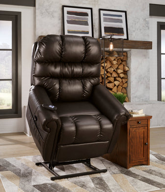 Mopton Chocolate Lift Chair Recliner 75508