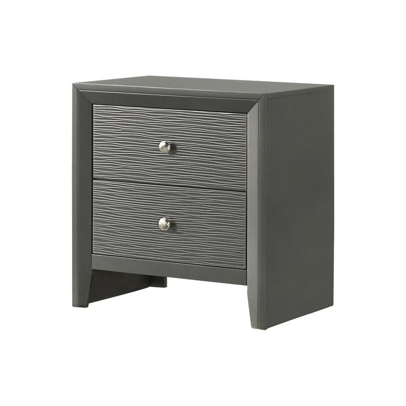 Denker Gunmetal Panel Bedroom Set  B4715