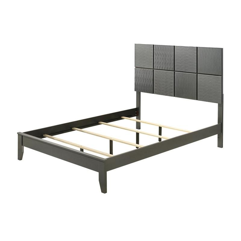 Denker Gunmetal Panel Bedroom Set  B4715