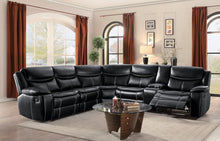 Load image into Gallery viewer, Bastrop Black Reclining Sectional 8230