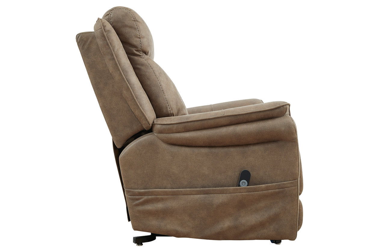 Lorreze Driftwood Power Lift Recliner (HEAT/MASSAGE)