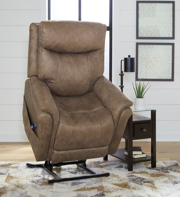 Lorreze Driftwood Power Lift Recliner (HEAT/MASSAGE)