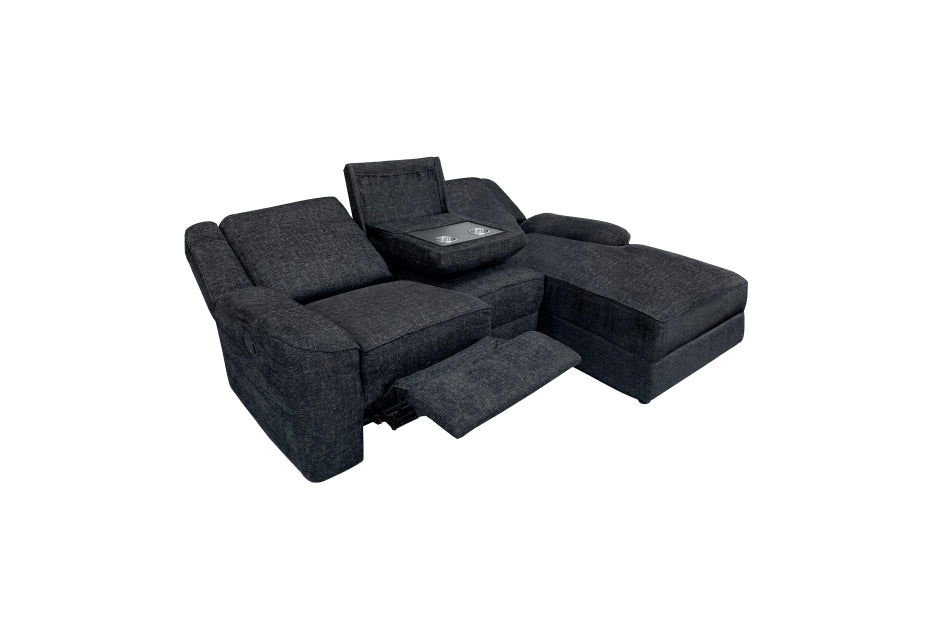 Monterey Ebony 2pc Reclining Sectional 8530