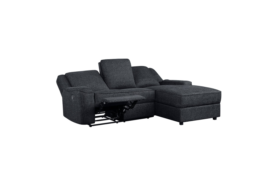 Monterey Ebony 2pc Reclining Sectional 8530