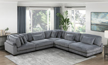 Load image into Gallery viewer, Traverse Gray 5pc Modular Sectional 8555