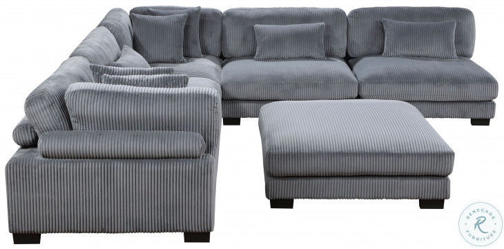 Traverse Gray 6pc Modular Sectional 8555