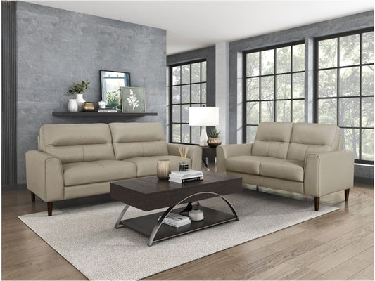 Lewes Latte Sofa and Loveseat 8566