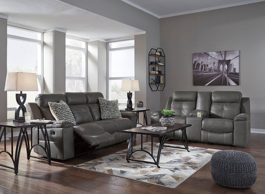 Jesolo Dark Gray Reclining Sofa & Loveseat 86705