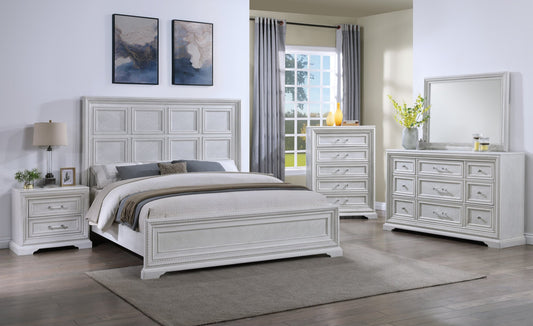 Alexandria Whitewash Panel Bedroom Set B1650