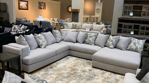 880 Gray Fabric Oversized Sectional