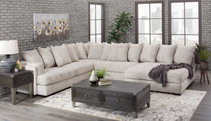 880 Sand Fabric Oversized Sectional