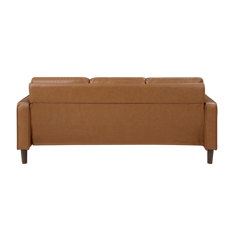 Malcolm Brown Faux Leather Sofa And Loveseat 9203