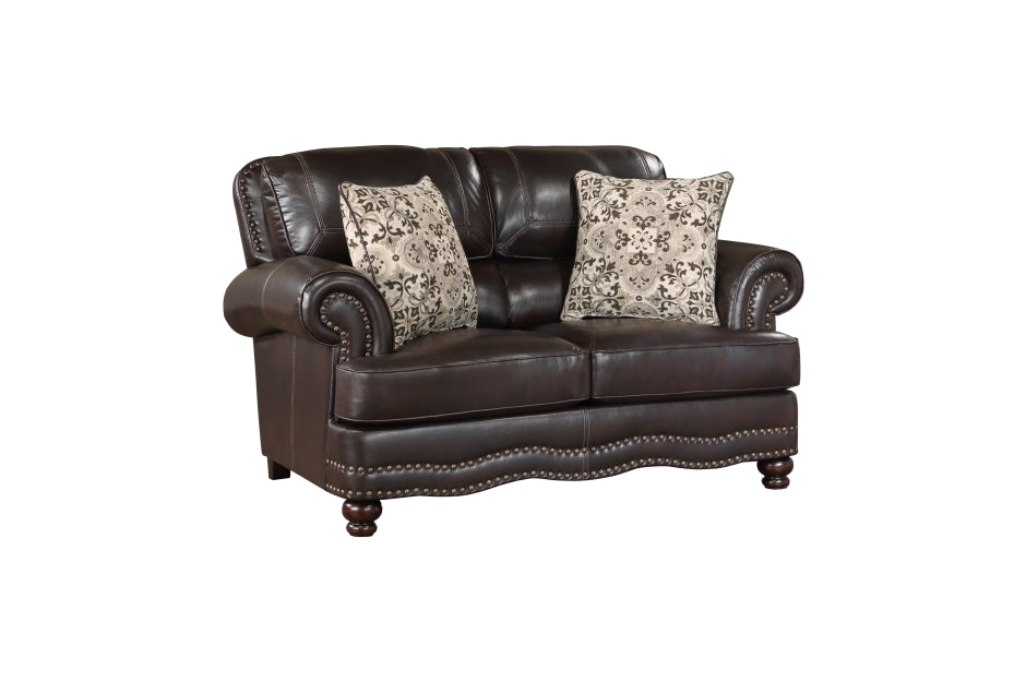 Milford Brown Sofa and Loveseat 9268