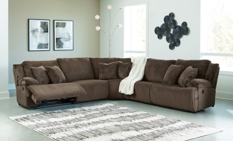 Top Tier Chocolate 5pc  Reclining Sectional
92705