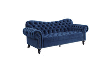 Load image into Gallery viewer, Rosalie Blue Velvet Sofa and Loveseat 9330