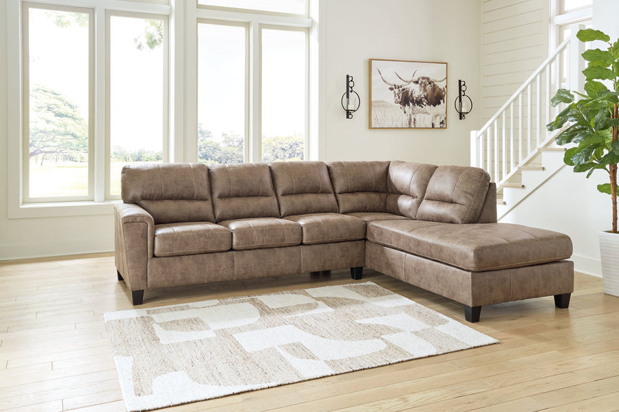 Navi Fossil 2pc Sectional Sofa Chaise 94004