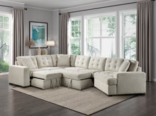 Load image into Gallery viewer, Logansport Beige Sectional with Pull out Bed 9401