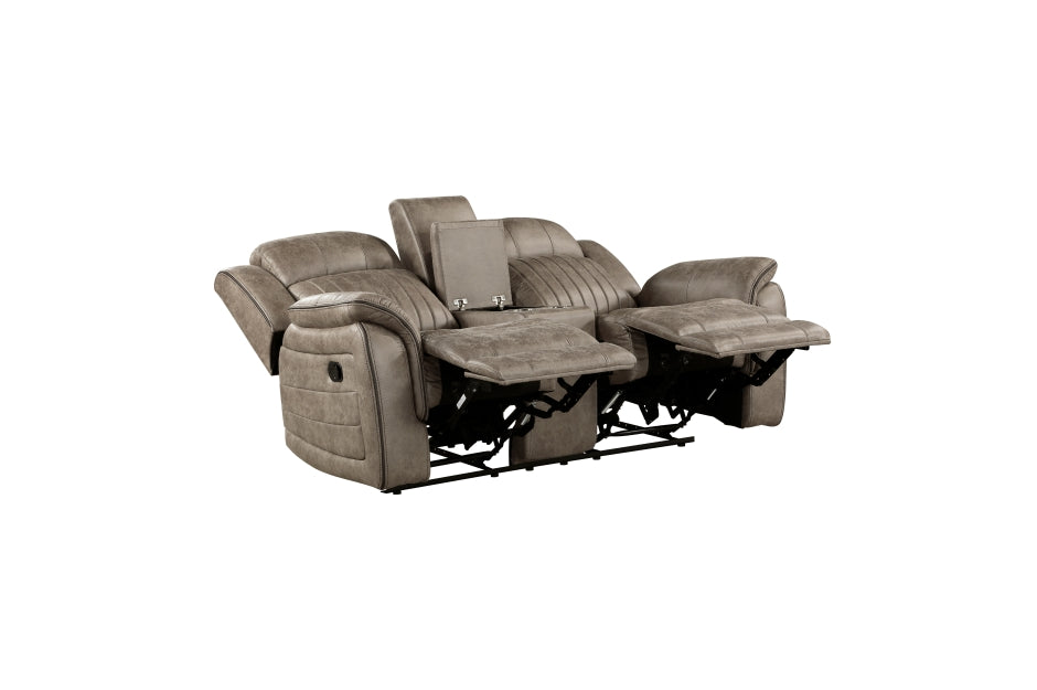 Centeroak Brown  Reclining Sofa and Loveseat 9479