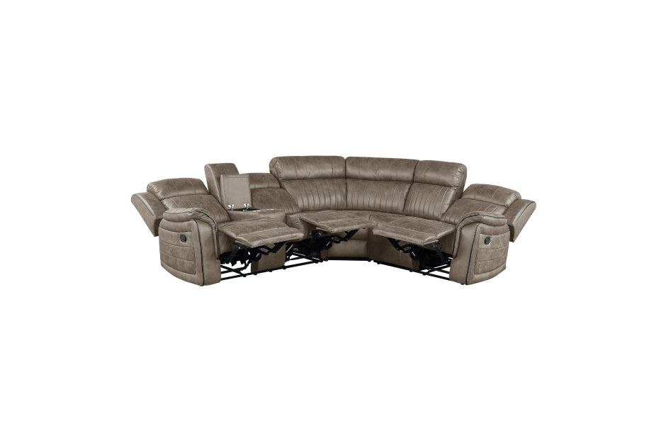 Centeroak Sandy Brown Reclining Sectional 9479