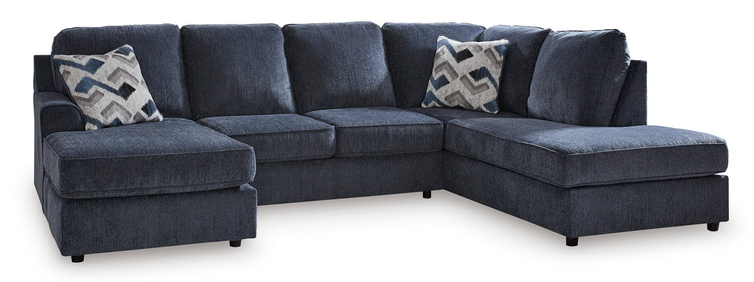 Albar Place Cobalt 2pc RAF Chaise Sectional 95302