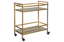 Load image into Gallery viewer, Kailman Gold Finish Bar Cart  A4000095