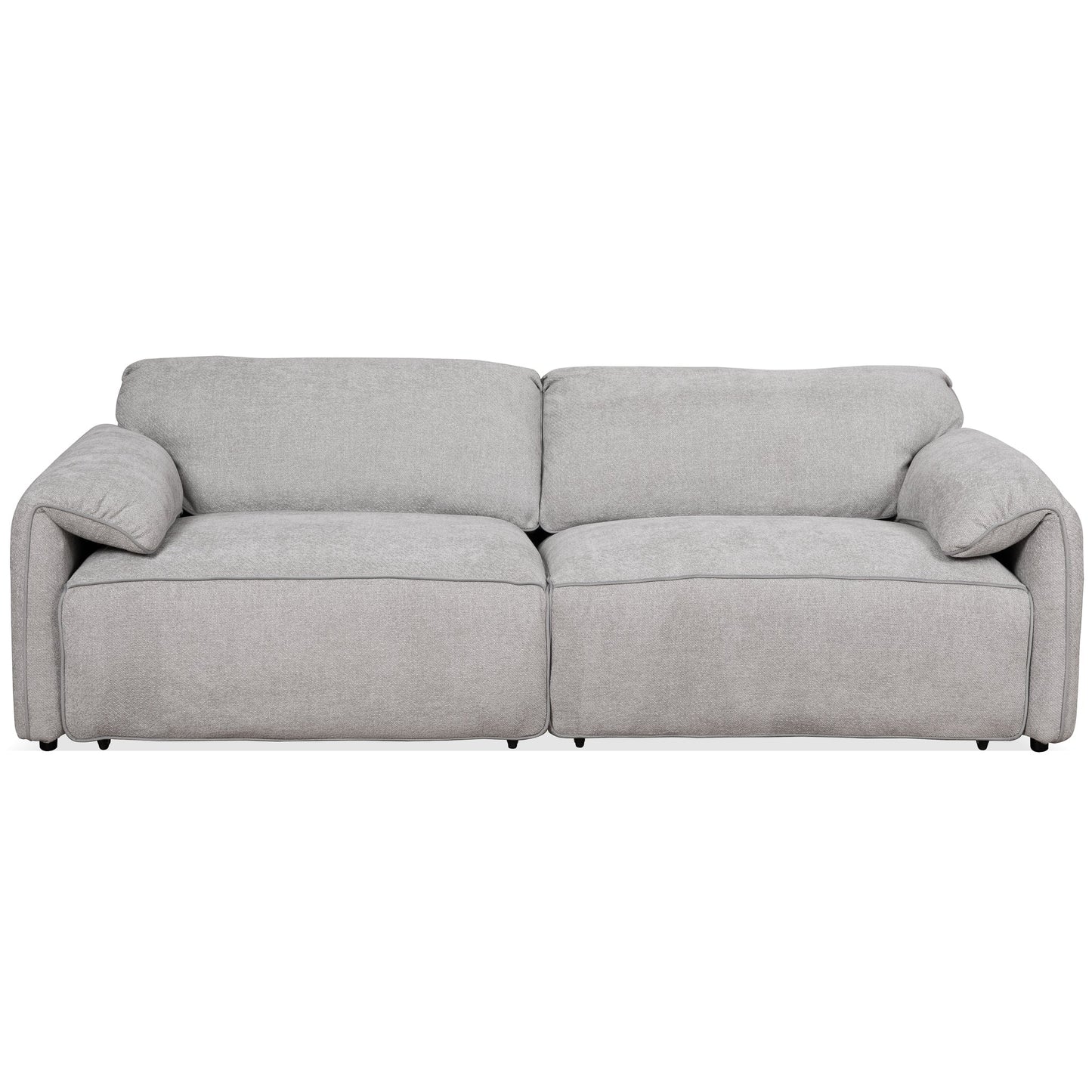 Cleveland 100" Dual POWER Convertible Sofa - Silver Linen