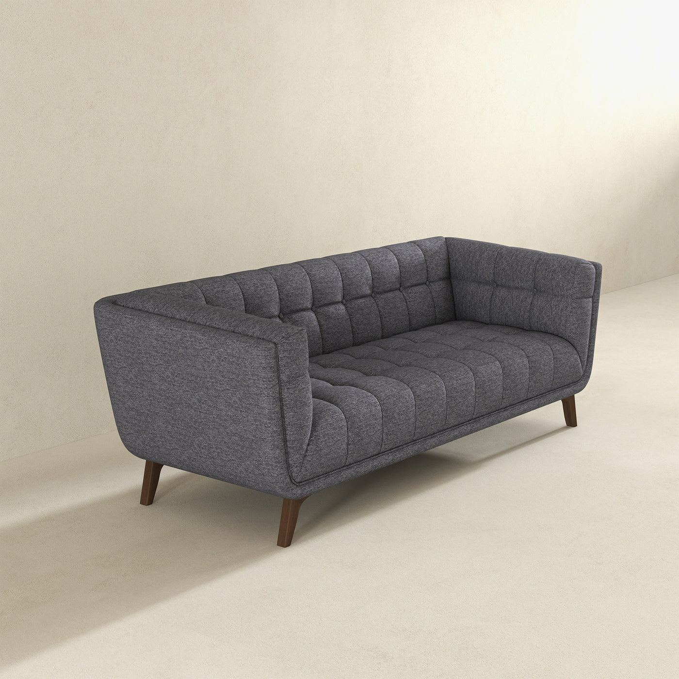 Addison 86" Dark Grey Linen Modern Sofa