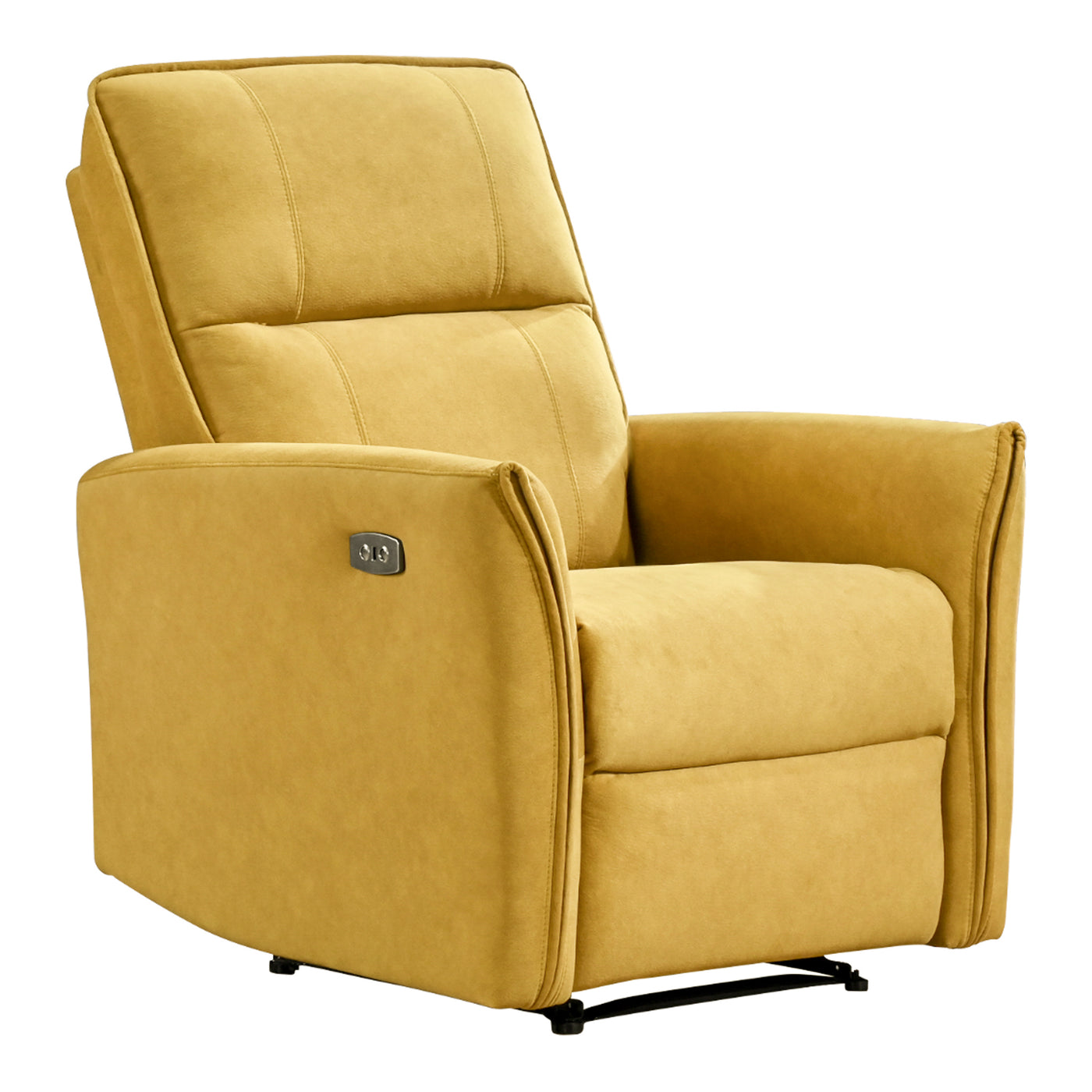 Asheville Dark Yellow Suede POWER Recliner Chair