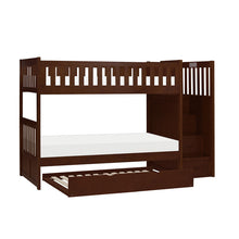 Load image into Gallery viewer, Rowe Twin/Twin Step Bunk Bed with Twin Trundle