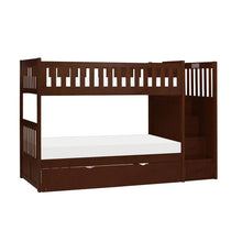Load image into Gallery viewer, Rowe Twin/Twin Step Bunk Bed with Twin Trundle