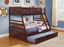 Load image into Gallery viewer, Rowe Cherry Twin/Full Bunk Bed with Trundle| B2013