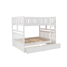 Load image into Gallery viewer, Galen White Full/Full Bunk Bed with Storage | B2053