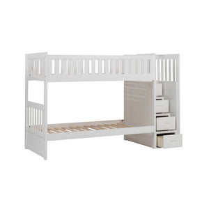 Galen Twin/Twin Step Bunk Bed with Trundle B2053