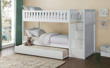 Load image into Gallery viewer, Galen Twin/Twin Step Bunk Bed with Trundle B2053