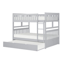 Load image into Gallery viewer, Orion Full/Full Grey Bunk Bed with Twin Trundle B2063