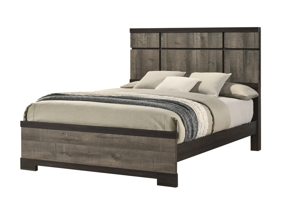 Remington Brown/Grey Finish Panel Bedroom Set B8160