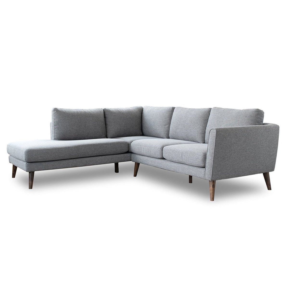 Benson 98" Grey Sectional Sofa Left Facing Chaise