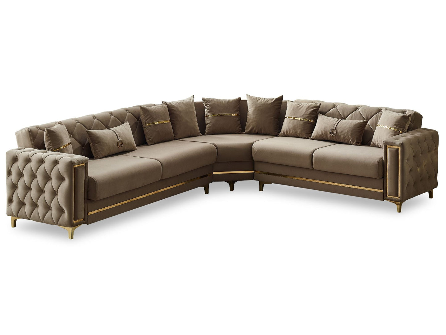 Bolivya Convertible Sectional Sofa Beige