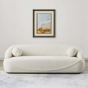 Andrew Cream Japandi Style Boucle Sofa