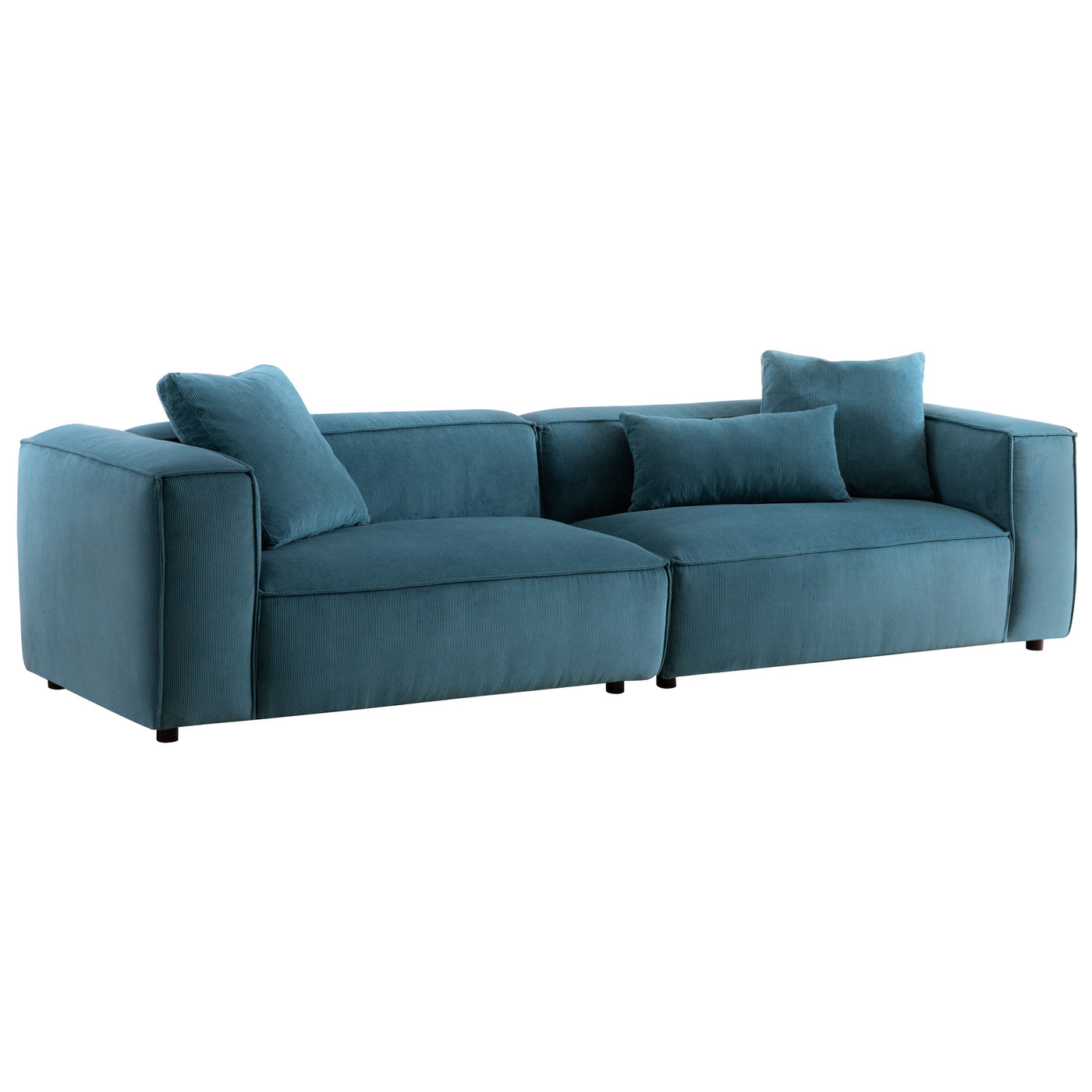 Conner Blue Corduroy 110" Sofa