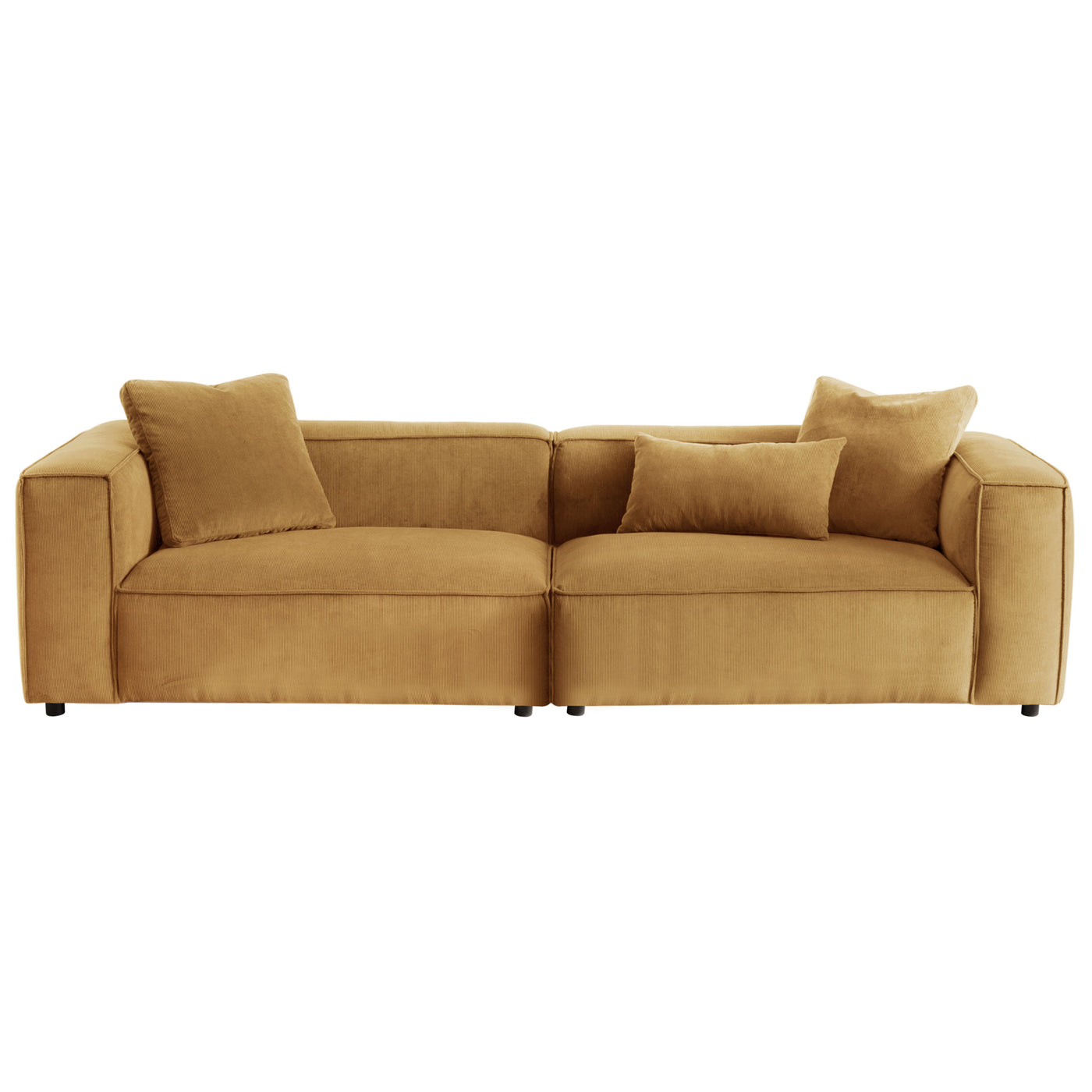 Conner Cognac Corduroy 110" Sofa