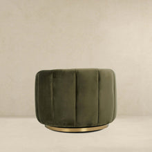 Load image into Gallery viewer, Cosey Green Velvet Swivel Chair