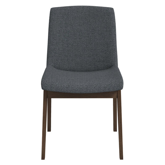 Crystal Dark Grey Fabric Dining Chair (Set Of 2)