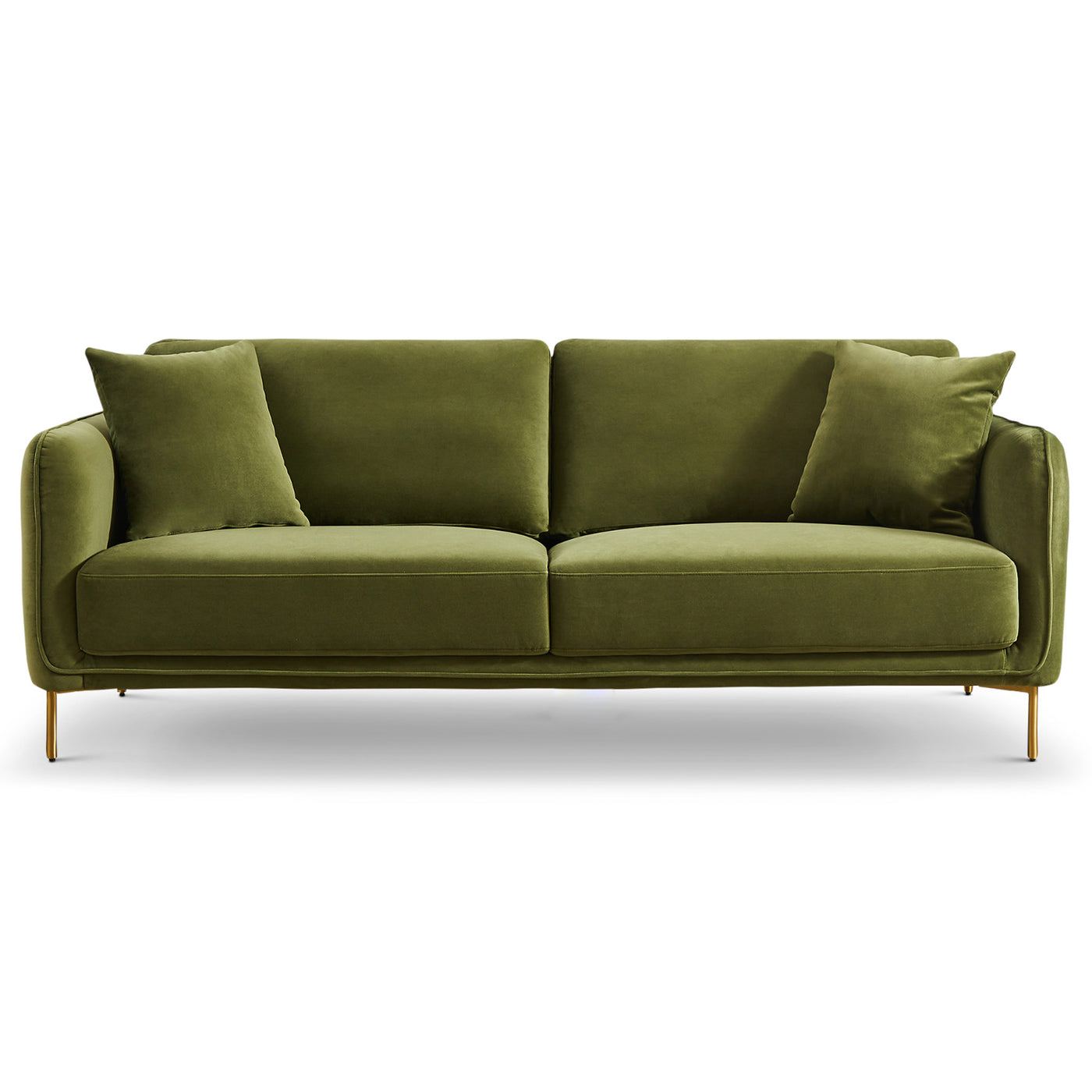 Danton 83" Olive Green Velvet Sofa