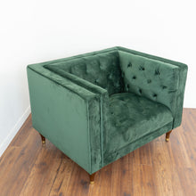 Load image into Gallery viewer, Evelyn Tufted Back Velvet Lounge Chair