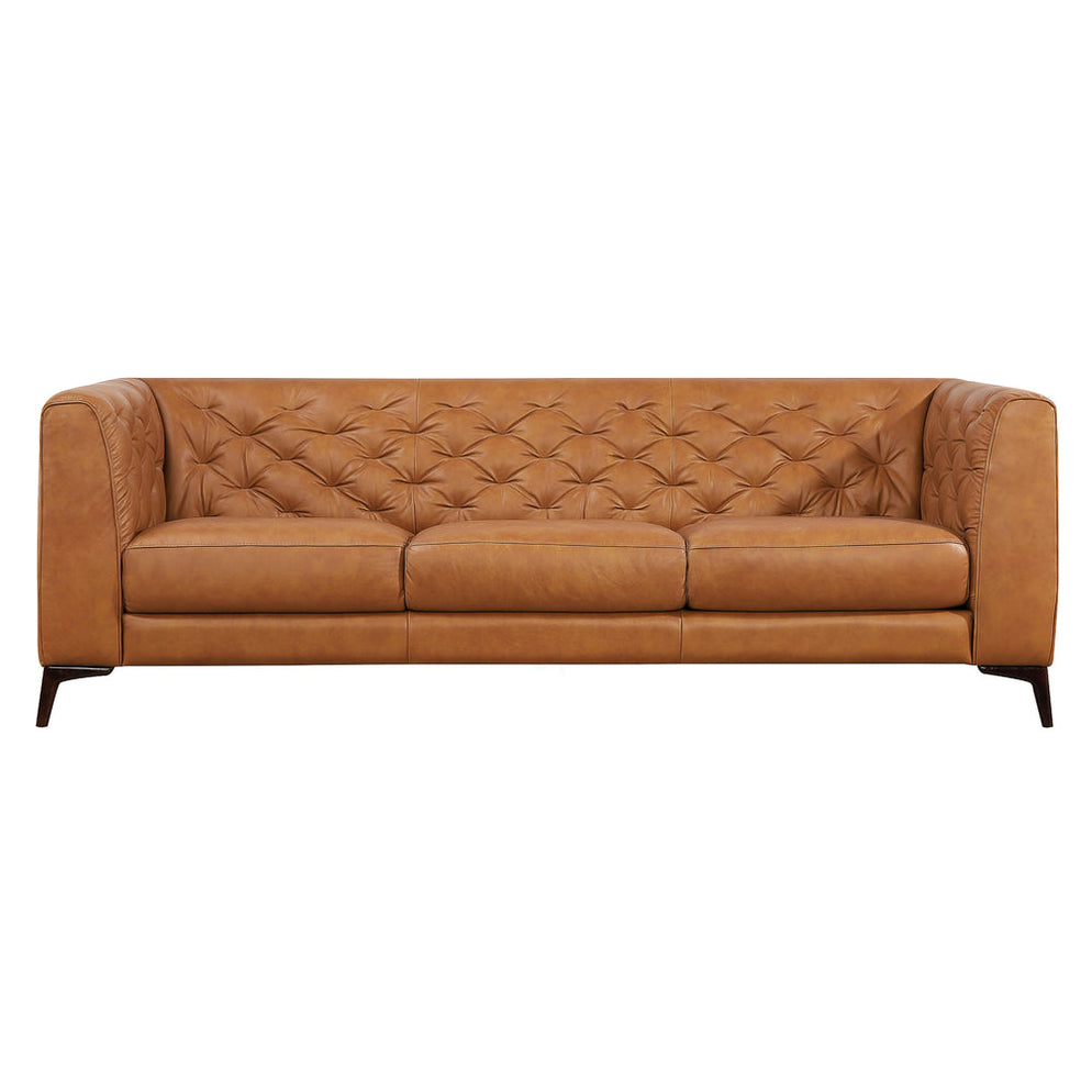 Beatnik 90" Tan Genuine Leather Sofa