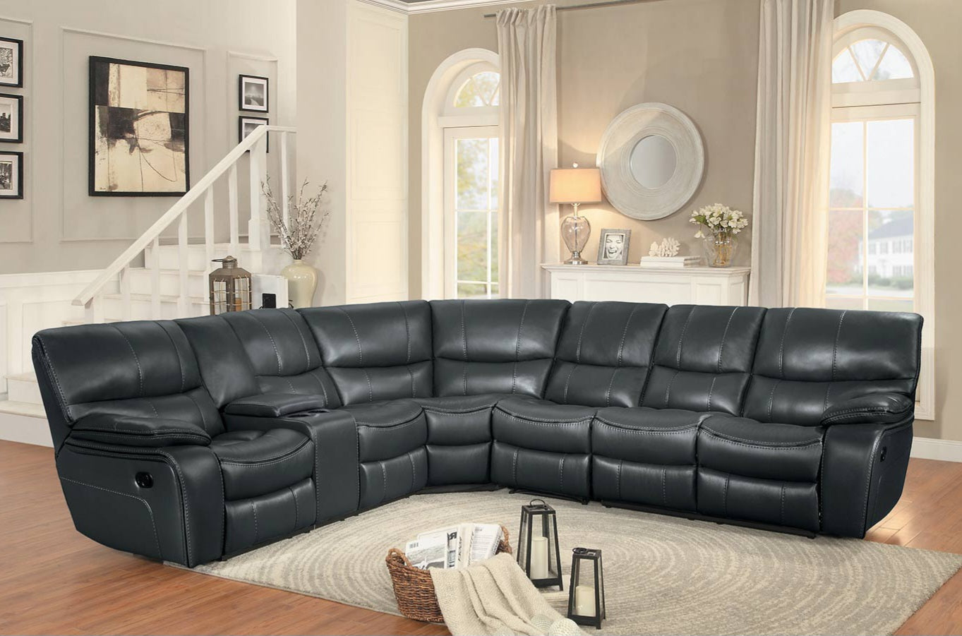 Pecos Grey  Reclining Sectional   8480